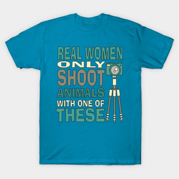 Real Women Only shoot with Cameras T-Shirt by GBCDesign